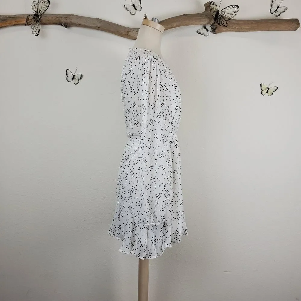 Trixie white black cross front dress trumpet skirt